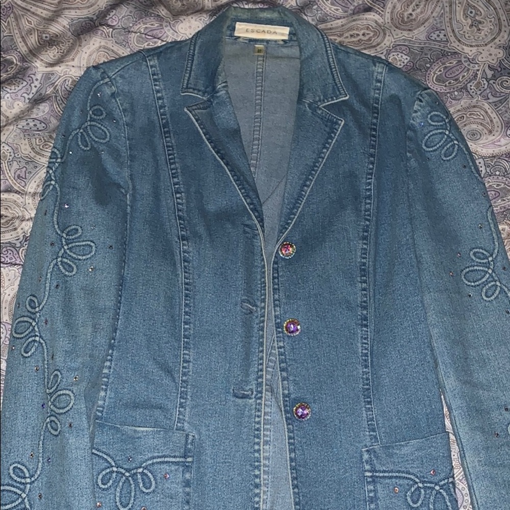 Escada studded Jean Jacket